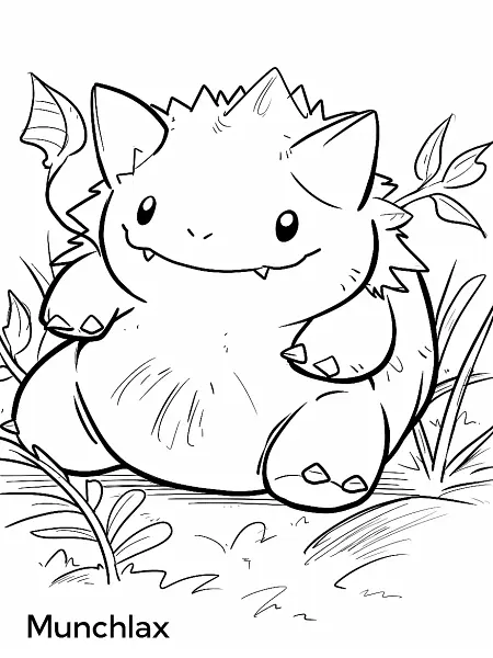 Playful Munchlax Coloring Page - 1