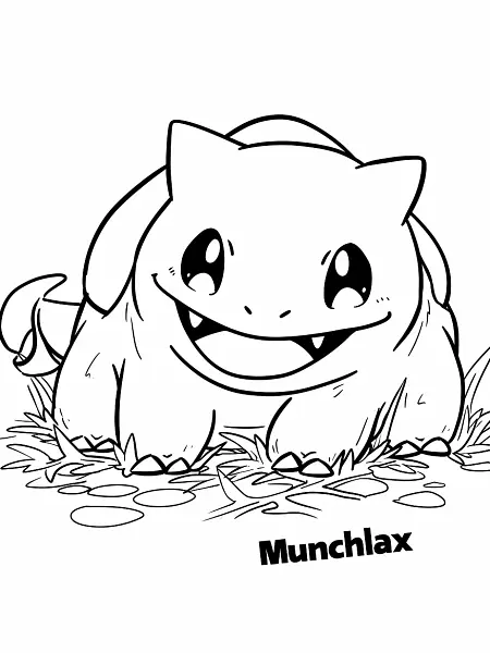 Playful Munchlax Coloring Page - 3