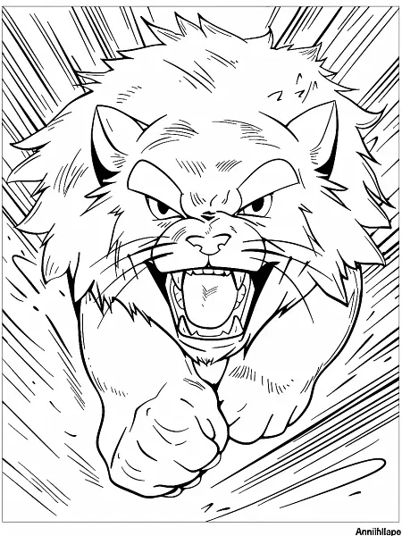 Fierce Annihilape Pokemon Coloring Page - 1