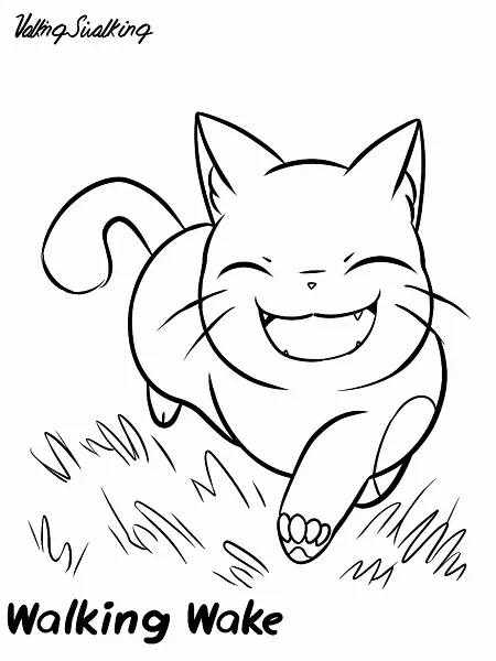 Joyful Walking Wake Pokemon Coloring Page - 2