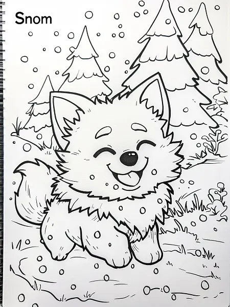 Joyful Snom in a Snowy Forest - 2