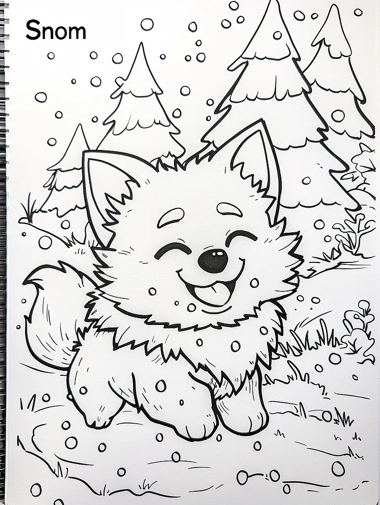 Joyful Snom in a Snowy Forest 3