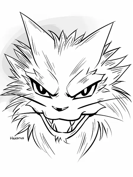 Fierce Haxorus Coloring Page - 0