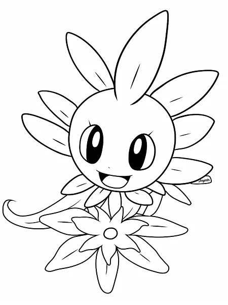 Joyful Shaymin Coloring Page - 2