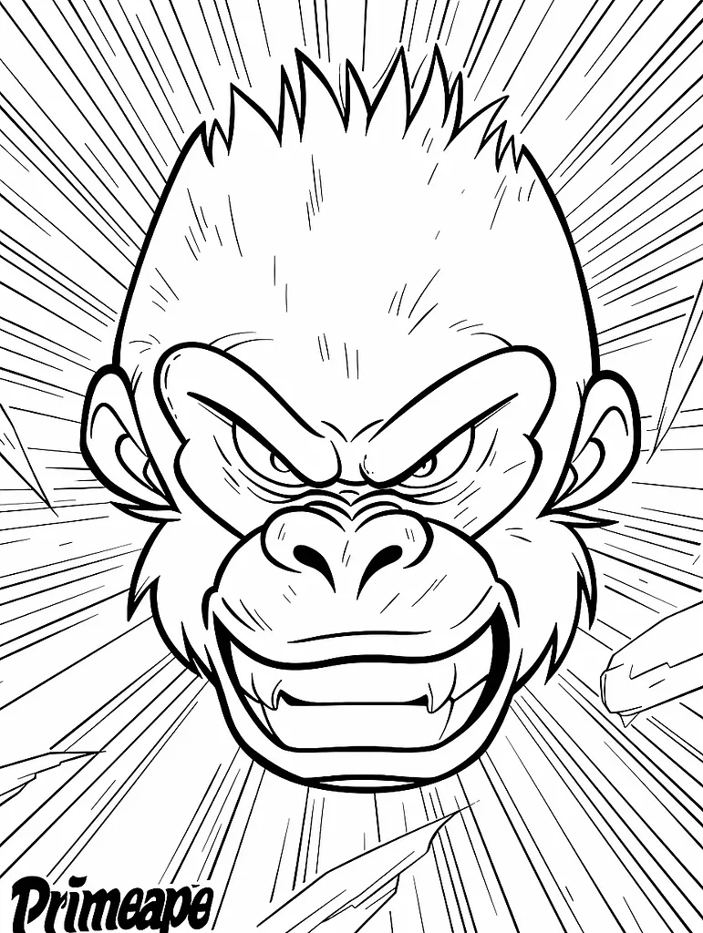 Angry Primeape Pokemon Coloring Page 3