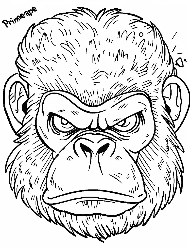 Angry Primeape Pokemon Coloring Page