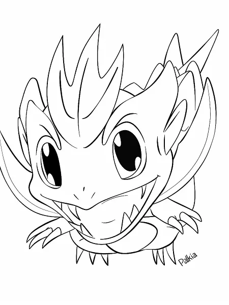 Surprised Palkia Coloring Page - 1