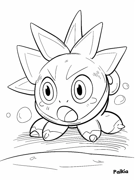 Surprised Palkia Coloring Page - 0