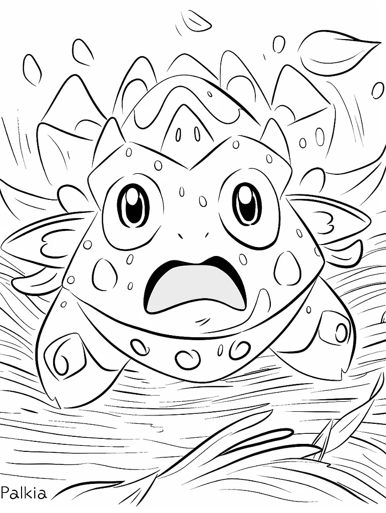 Surprised Palkia Coloring Page 3