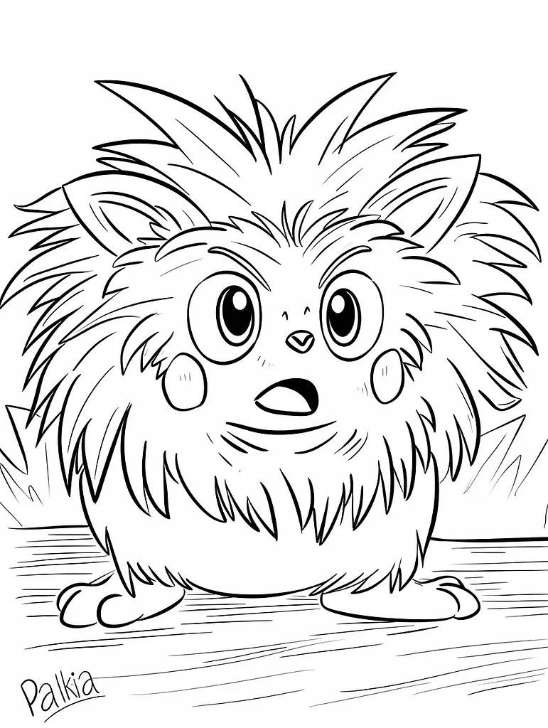 Surprised Palkia Coloring Page 4