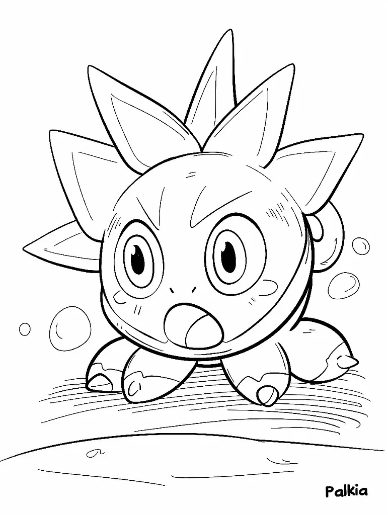 Surprised Palkia Coloring Page