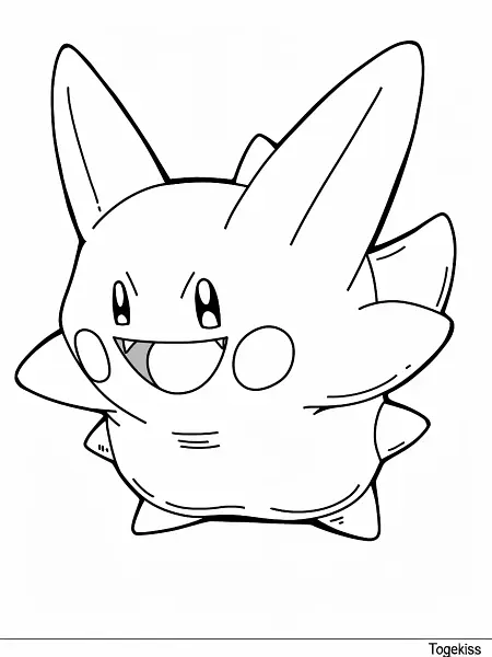 Joyful Togekiss Coloring Page - 3