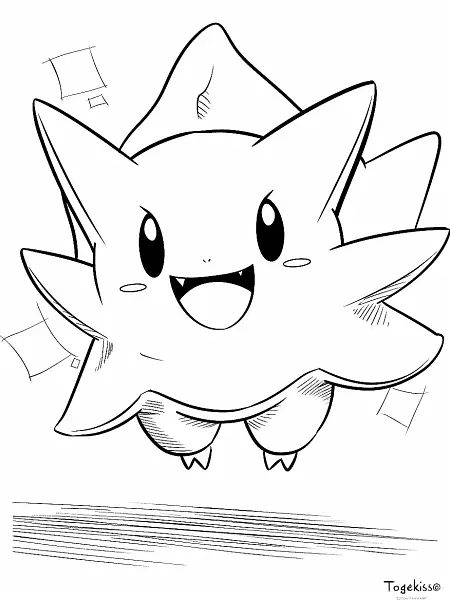 Joyful Togekiss Coloring Page - 1