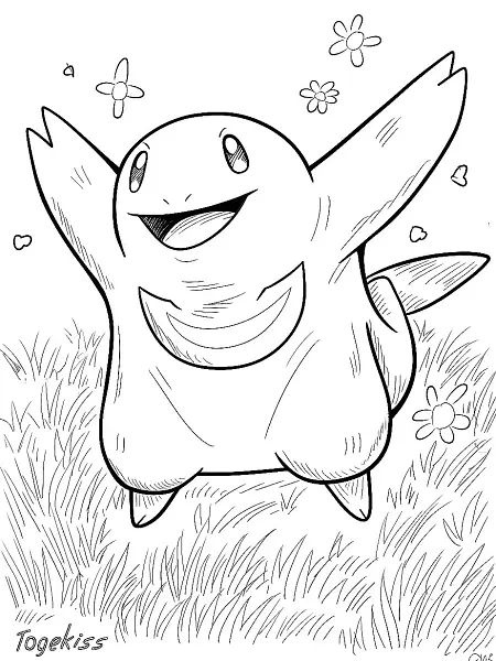 Joyful Togekiss Coloring Page - 0