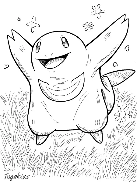 Joyful Togekiss Coloring Page