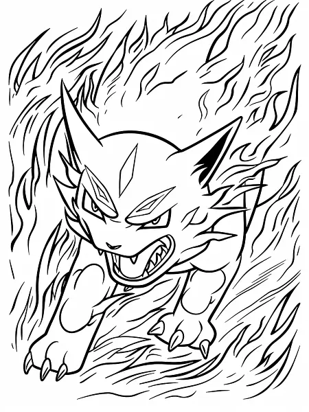 Ceruledge Pokemon Coloring Page - Fierce and Fiery - 3