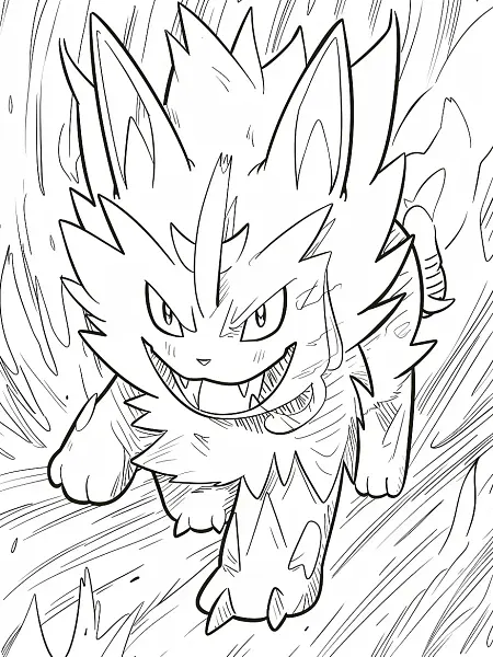 Ceruledge Pokemon Coloring Page - Fierce and Fiery - 2