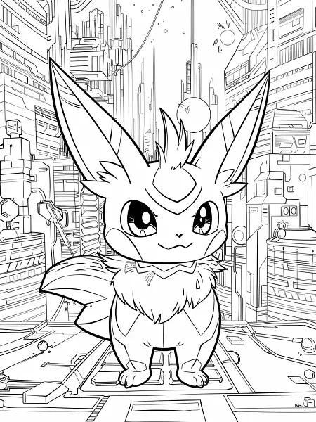 Stakataka Pokemon in Futuristic City - 3