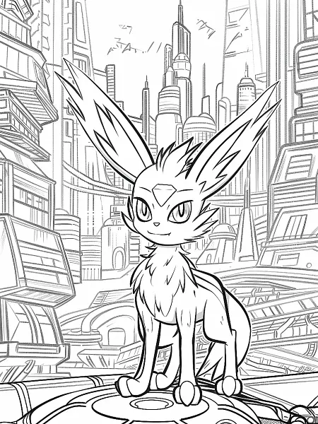 Stakataka Pokemon in Futuristic City - 0