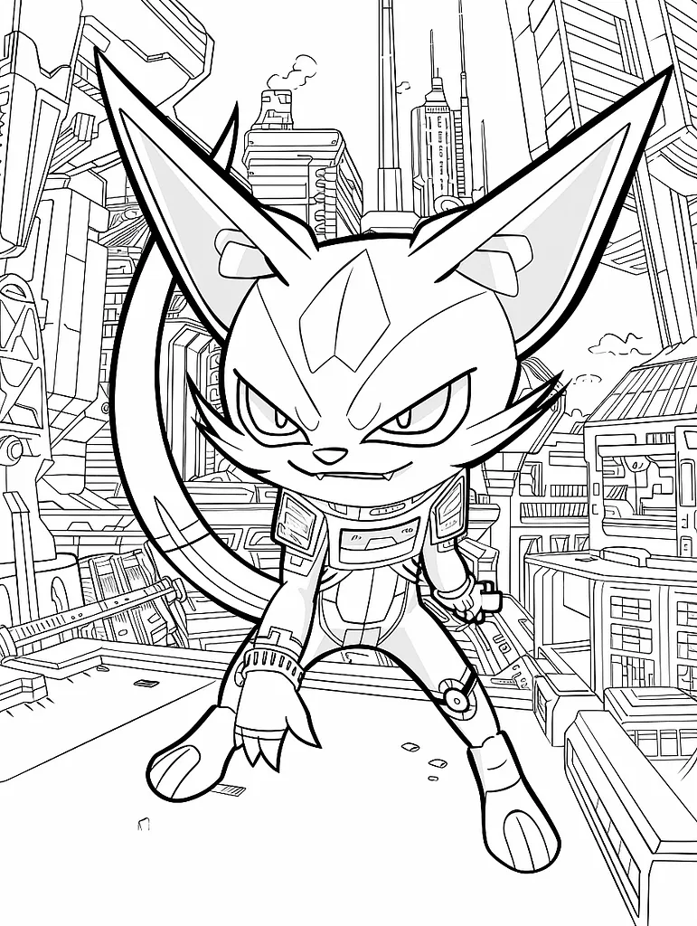 Stakataka Pokemon in Futuristic City 3