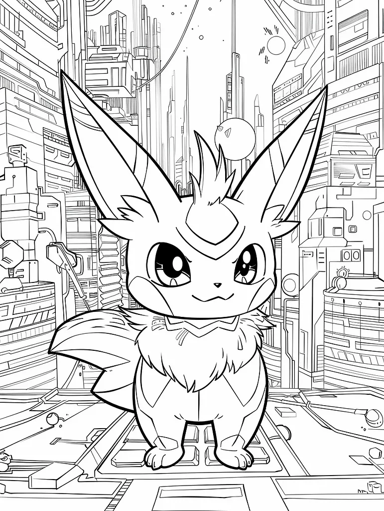 Stakataka Pokemon in Futuristic City 4