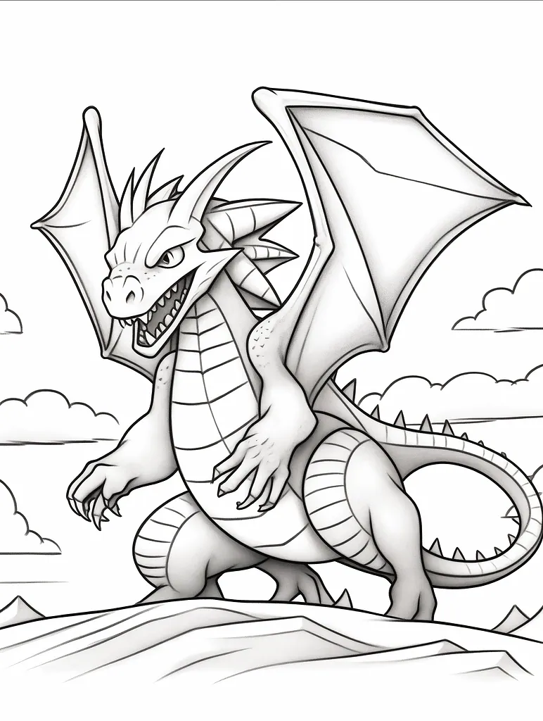 Charizard standing on a rock