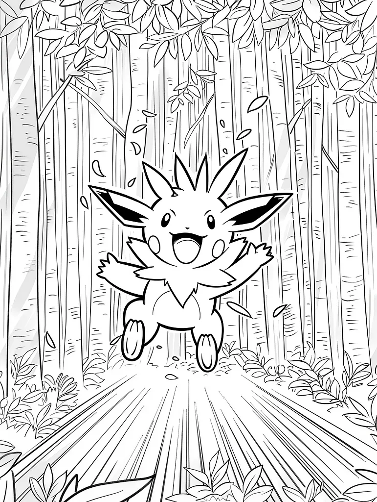 Joyful Tinkaton in Forest Coloring Page 4