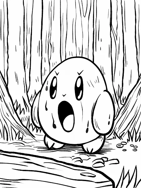 Surprised Diglett in Forest Coloring Page - 2