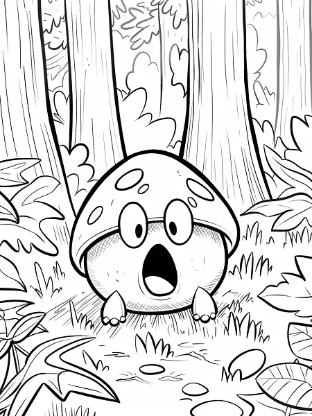 Surprised Diglett in Forest Coloring Page - 3