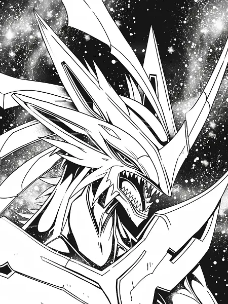 Necrozma Pokemon in a Galaxy Background Coloring Page - 2