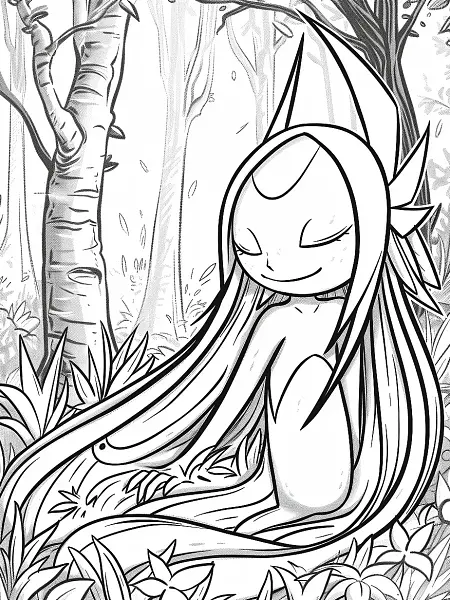 Gardevoir Pokemon Serene Coloring Page - 1