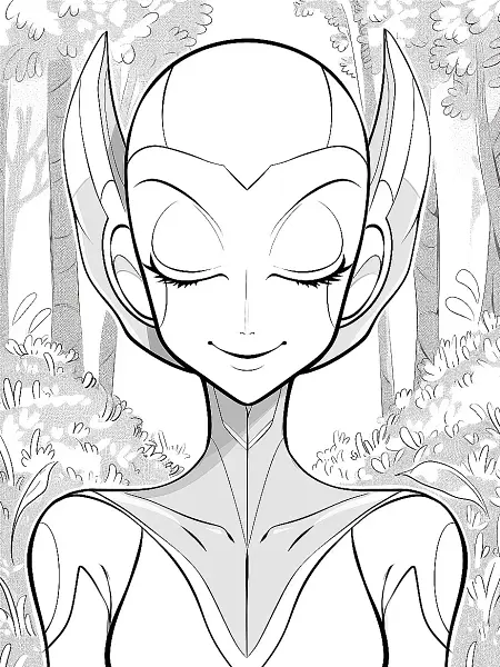 Gardevoir Pokemon Serene Coloring Page - 0