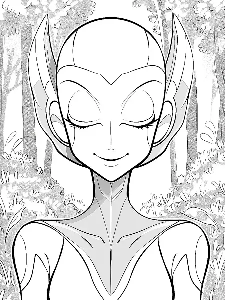 Gardevoir Pokemon Serene Coloring Page