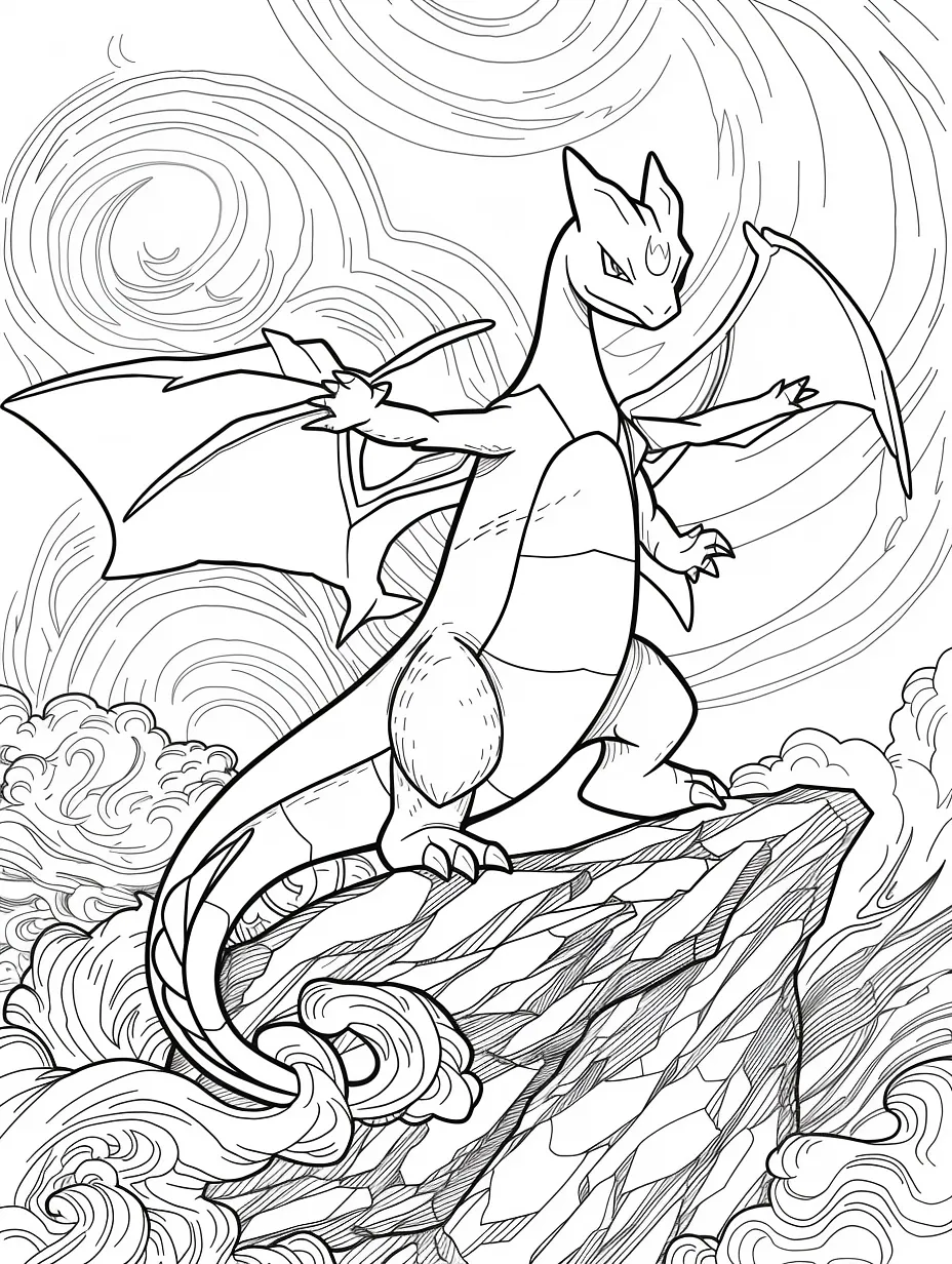 Charizard on a rocky cliff 2