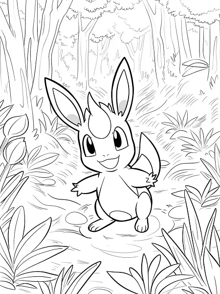 Aron Pokemon Coloring Page - Happy Forest Adventure - 3