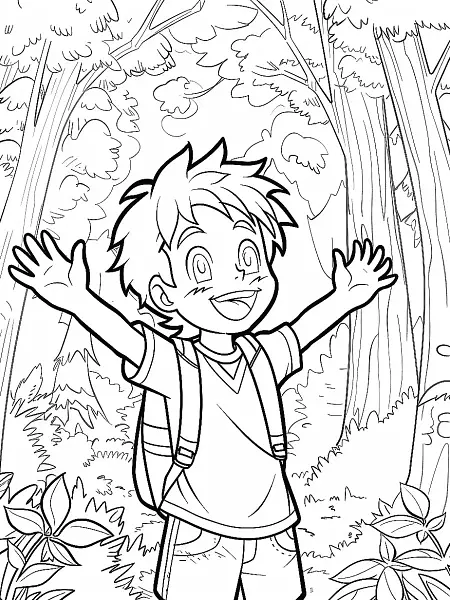 Aron Pokemon Coloring Page - Happy Forest Adventure - 0