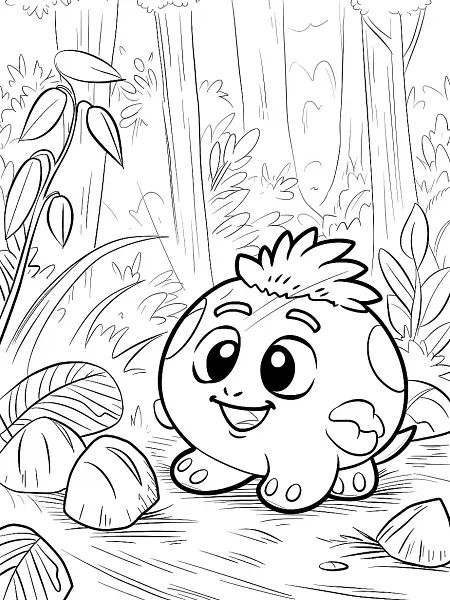 Aron Pokemon Coloring Page - Happy Forest Adventure - 1