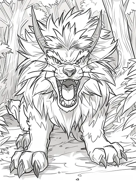 Incineroar Pokemon Coloring Page - 3