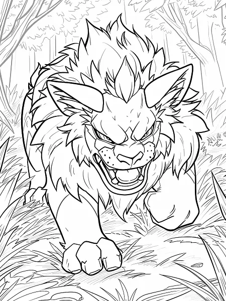 Incineroar Pokemon Coloring Page - 2