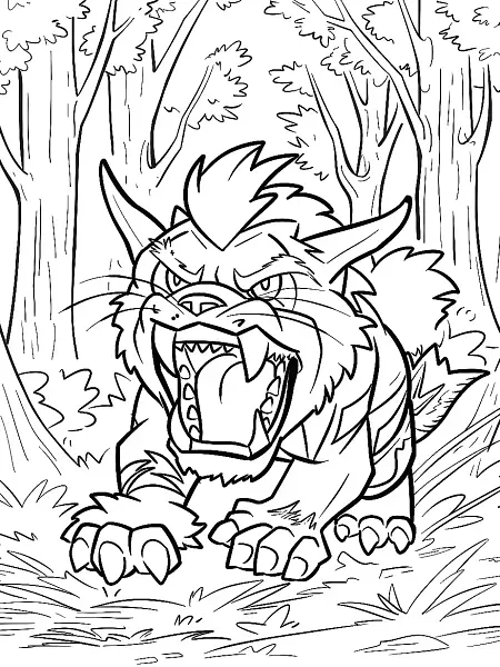 Incineroar Pokemon Coloring Page - 0