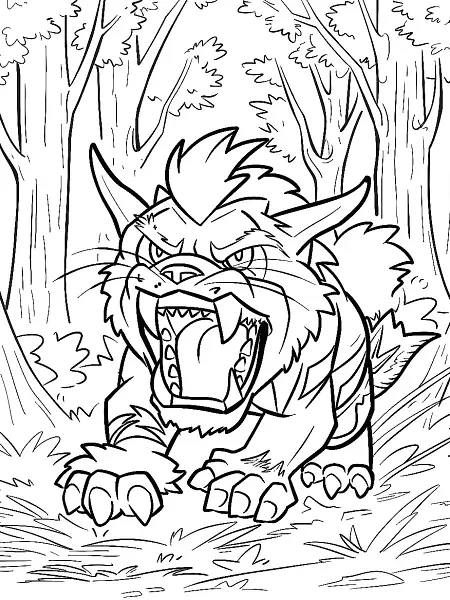 Incineroar Pokemon Coloring Page