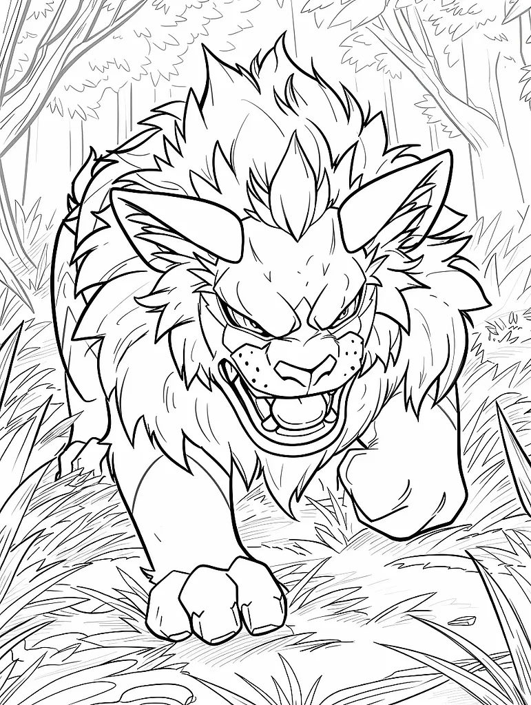 Incineroar Pokemon Coloring Page 3