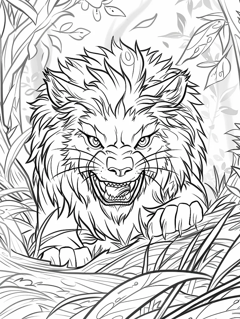 Durant Pokemon in Forest Coloring Page 2